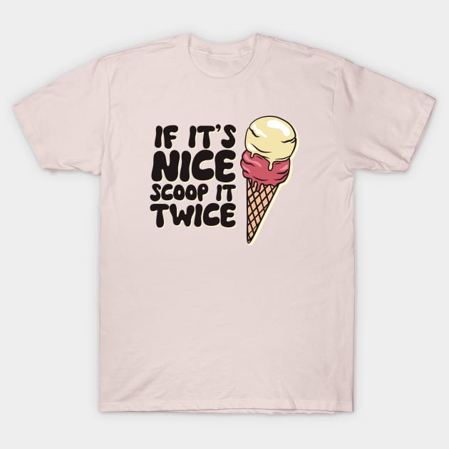 If it's nice, scoop it twice! Retro Ice Cream T-Shirt by Wolfkin Design